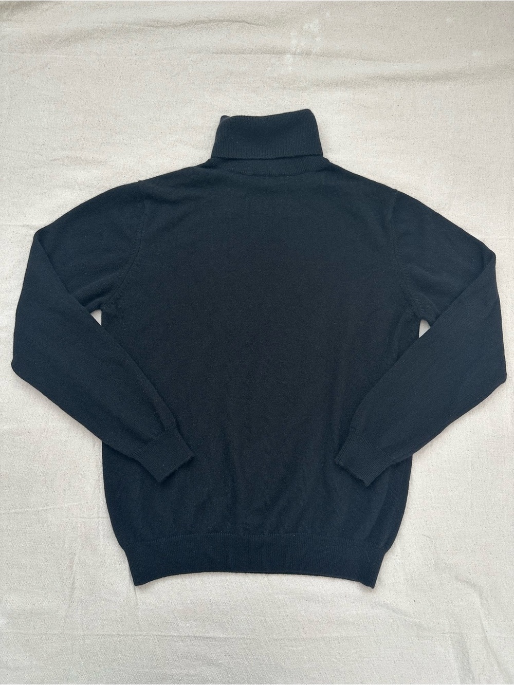 Celeste 100% Cashmere Black Turtleneck Sweater Medium Classic Quiet Luxury M